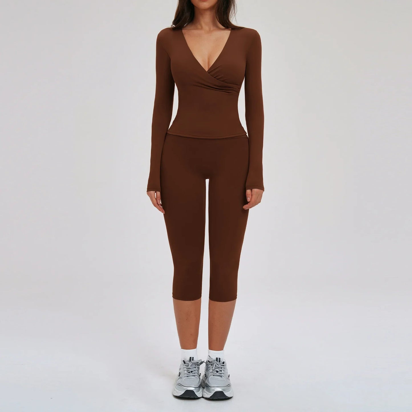 Yoga Suit 2PCS Sports Outfits Women Quick-Drying Gym Set Women Tracksuit Running Workout Long Sleeve Sports Shirt Yoga Clothing