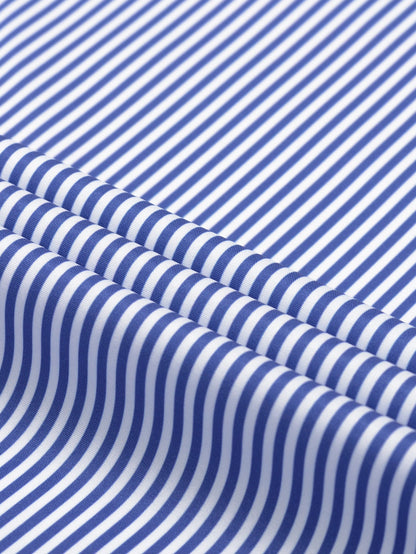 Long Sleeve Stripe Button Up Shirt & Slim Fit Tapered Trousers