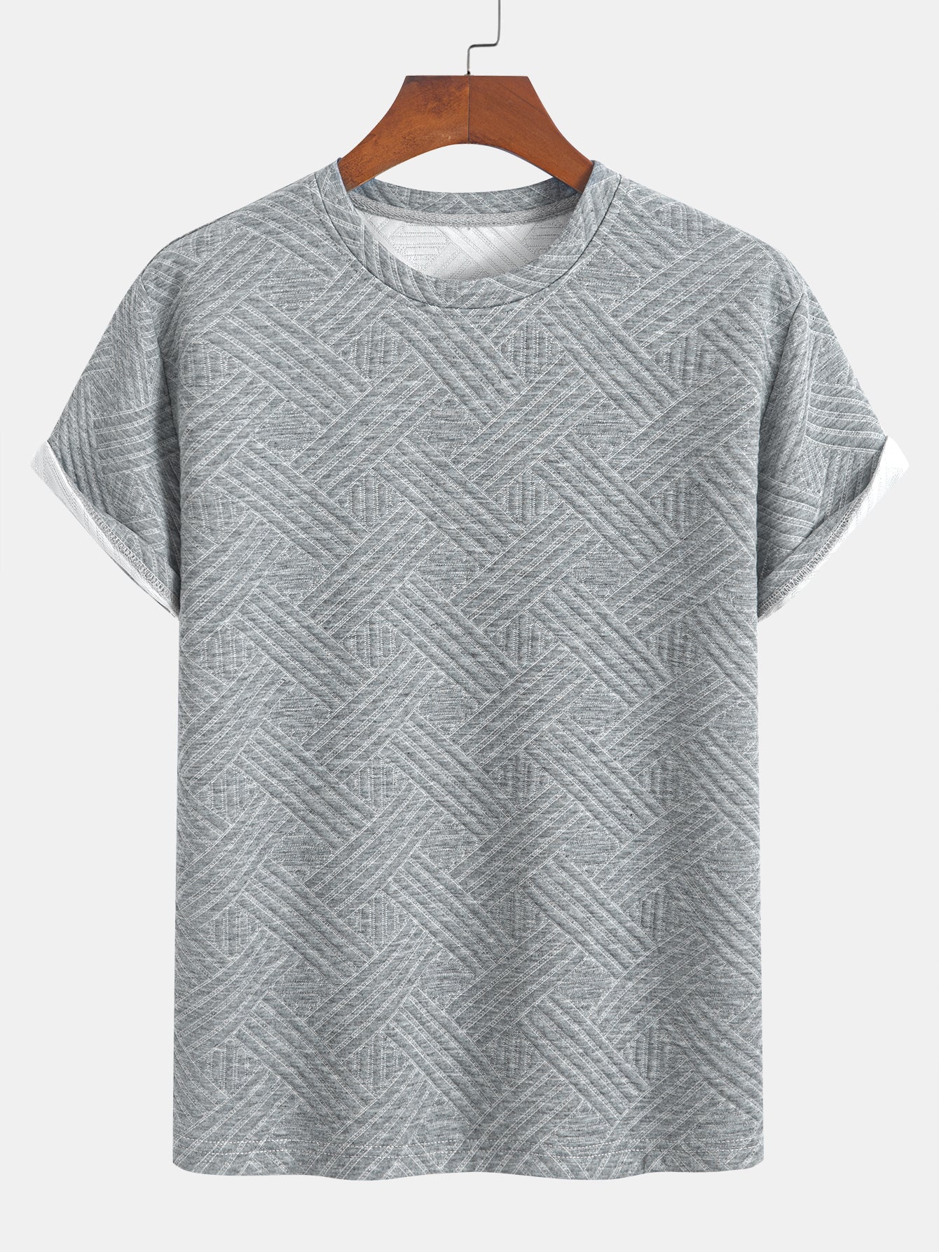 Striped Jacquard T-Shirt & Shorts Set
