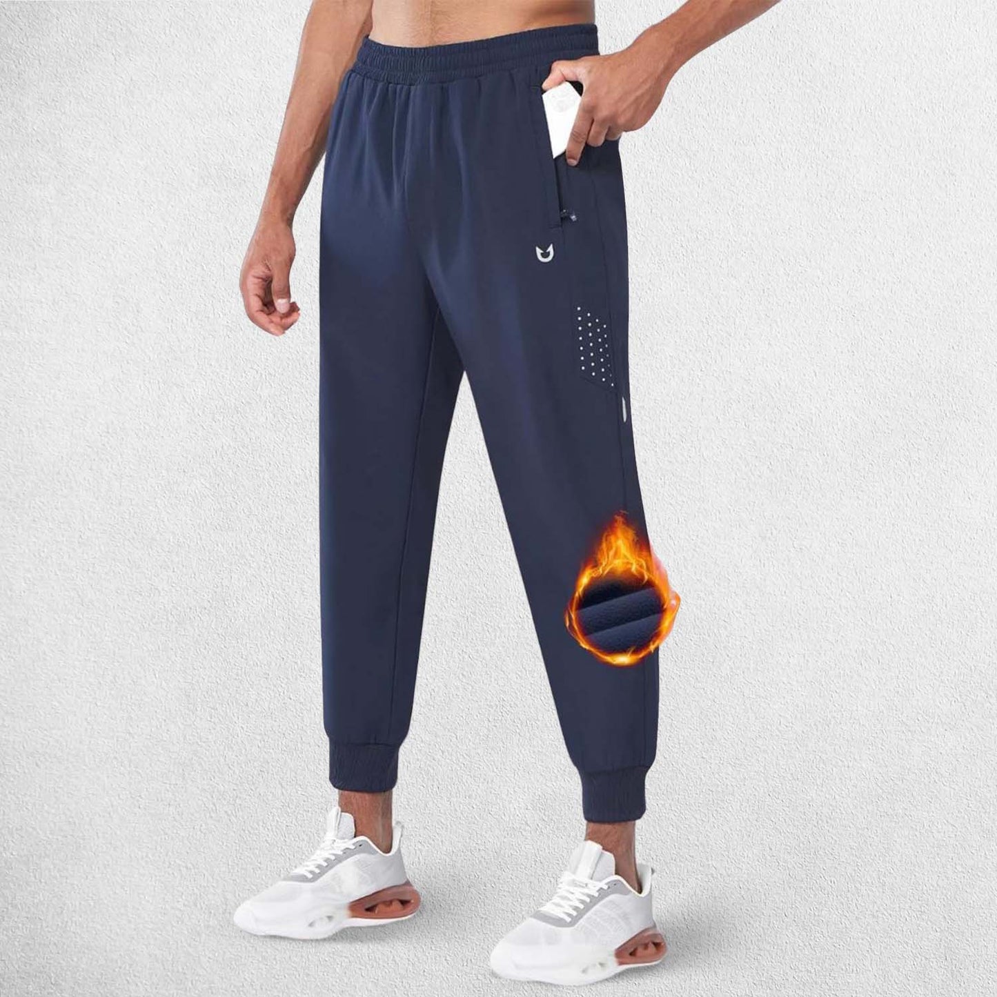 GPW Men's Fleece Trousers Athletic Warm Winter Workout Pants with Pockets