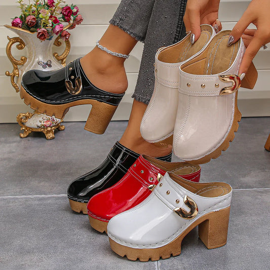 Rosalia Pearl Platform Mules