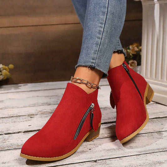 Amanda Suede Ankle Boots