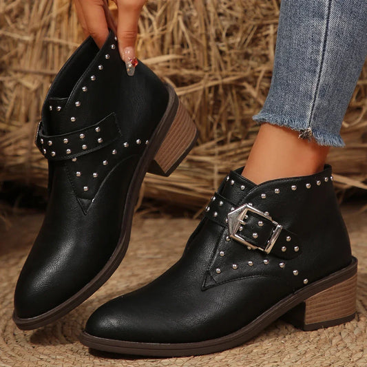 Serena Studded Ankle Boots