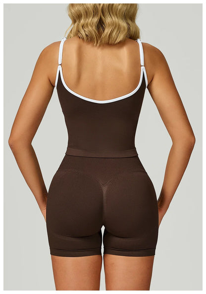 Seamless Sports Fitness Vest with Chest Pad Summer Shockproof Beauty Back Nude Feeling Suit Pilates Training Yoga Top Yoga Bras