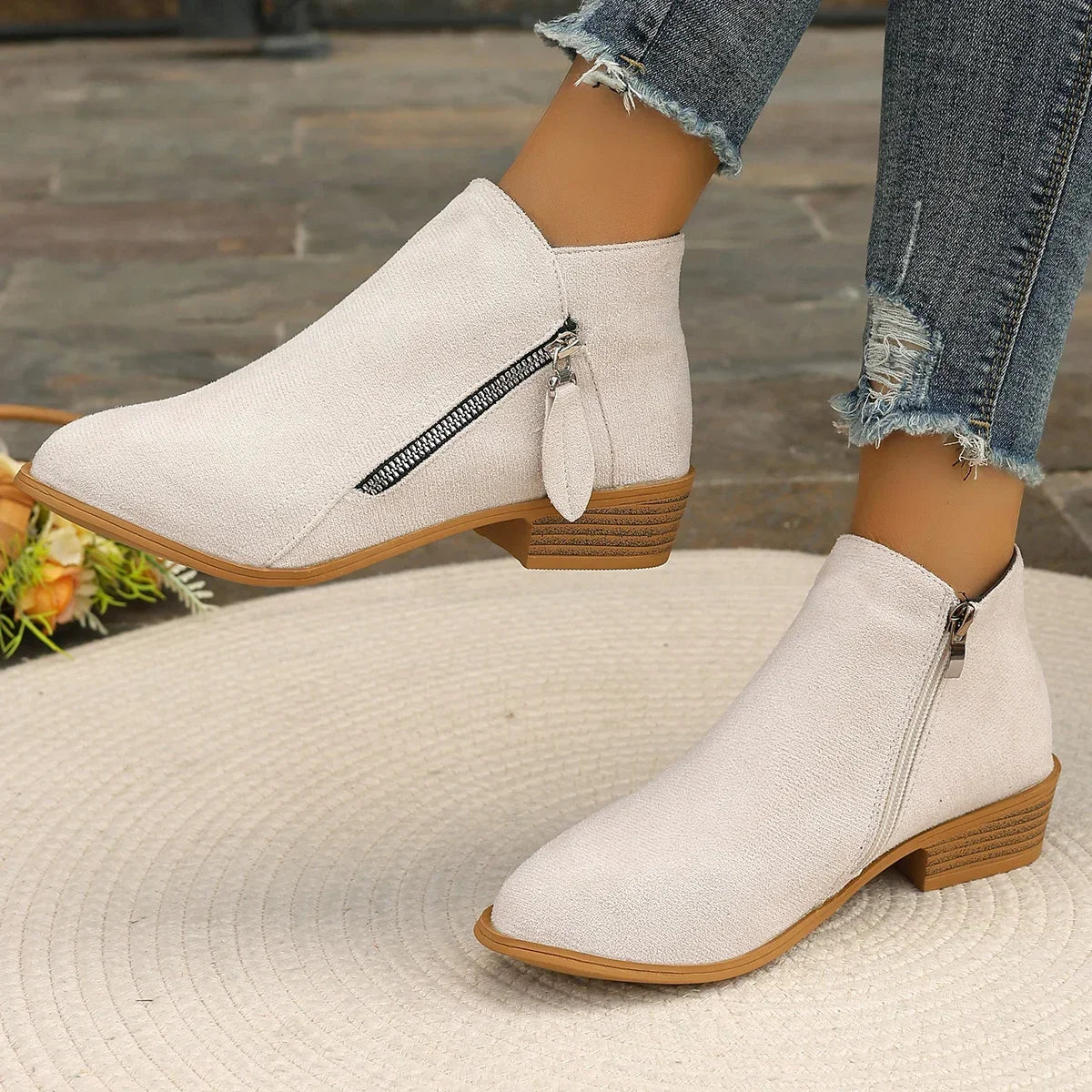 Amanda Suede Ankle Boots