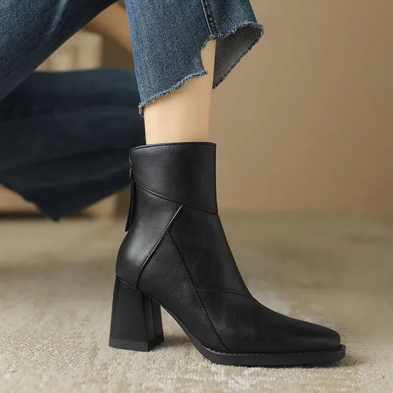 Lucia Leather Ankle Boots